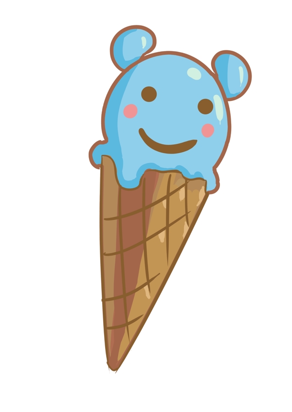 蓝色冰淇淋食物