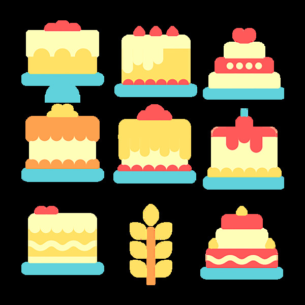 蛋糕食物饮品精美icon图标