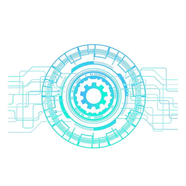 原创矢量圆形线路科技元素可商用