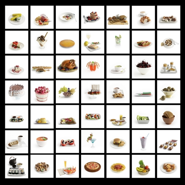 3D西餐食物模型集图片