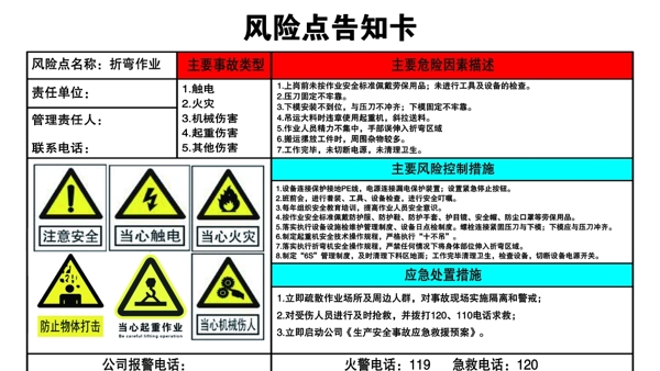 风险告知卡图片