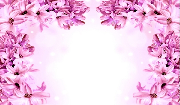 粉色炫彩花朵