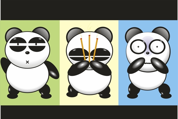 卡通熊猫造型
