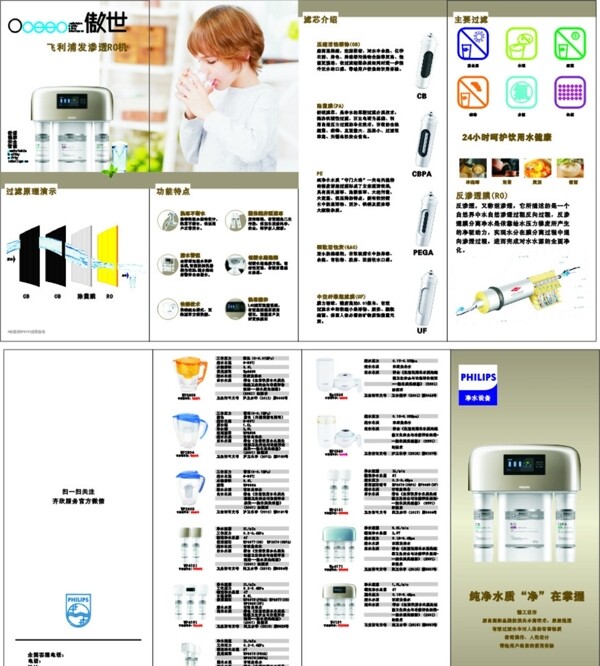 净水器四折页