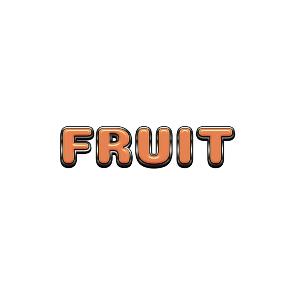 可爱水果字体设计