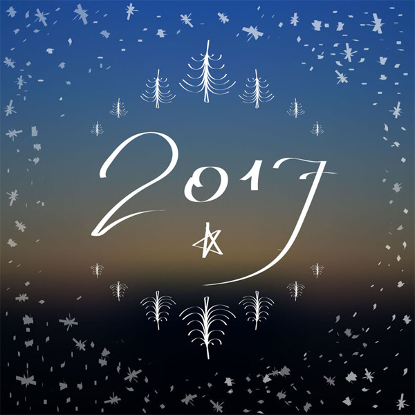 线条圣诞树2017背景图片
