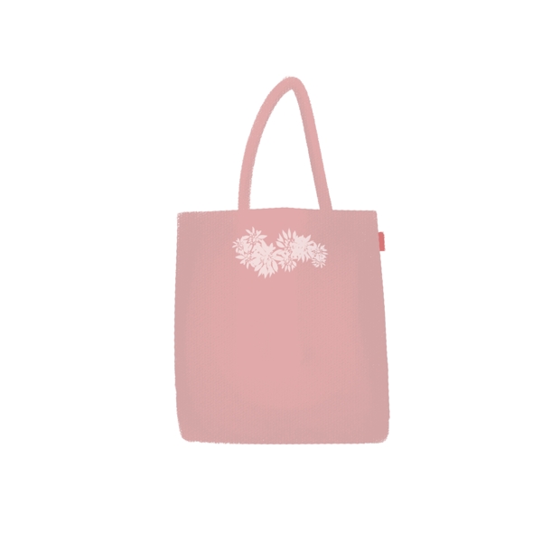 粉色帆布包包可爱背包元素