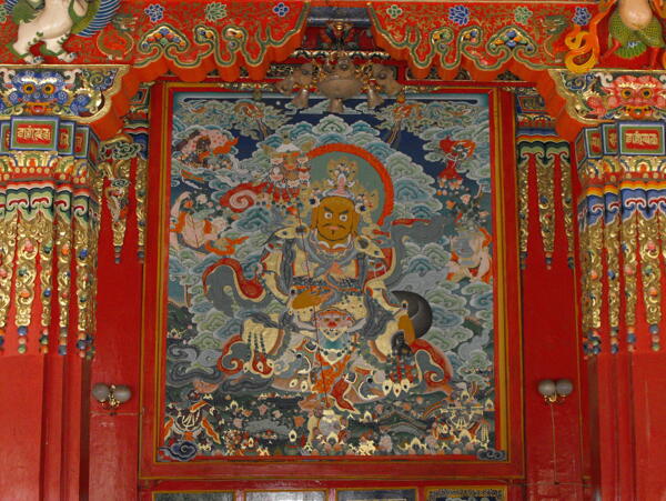 郎木寺的佛教彩绘图片