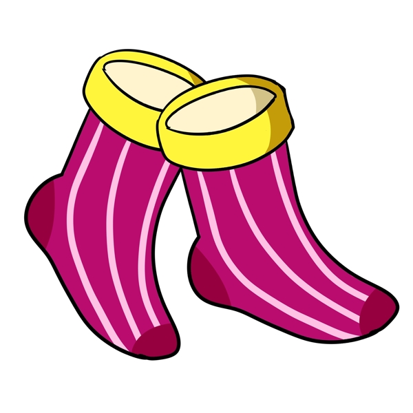 紫色条纹袜子元素