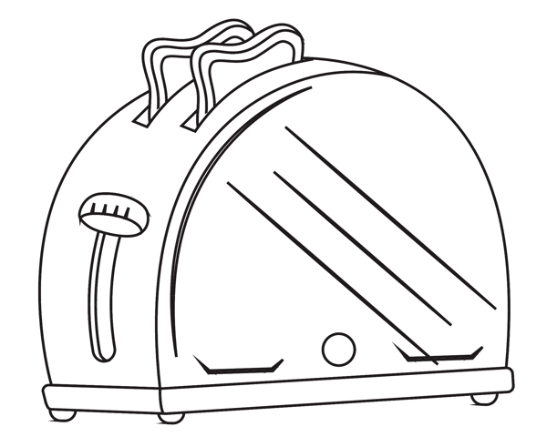 烤面包机绘制矢量