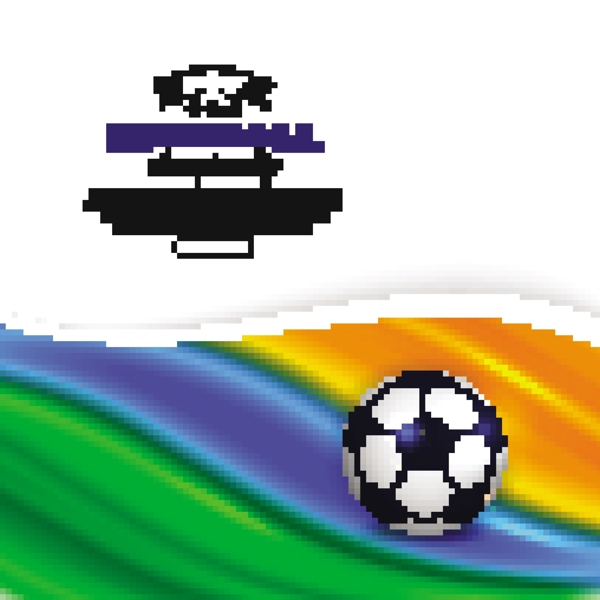 彩色质感巴西足球背景