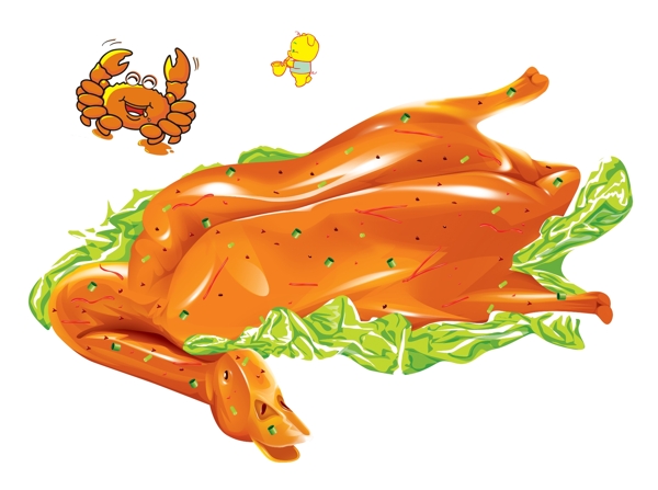 螃蟹卡通素材图片