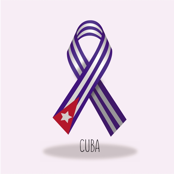 古巴国旗丝带设计