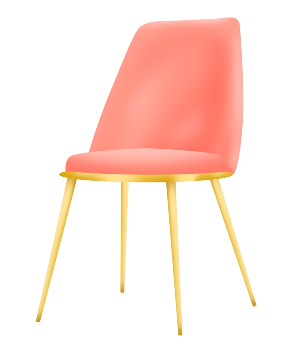 粉色的坐垫椅子插画