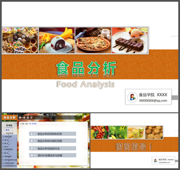 食品分析PPT模板