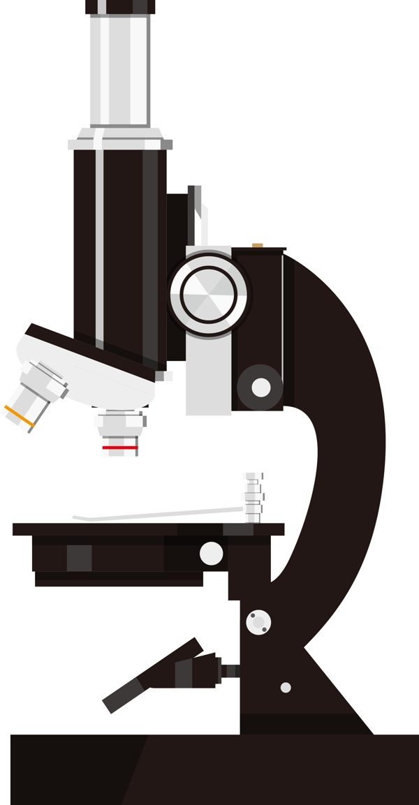 写实商务办公商用元素显微镜矢量素材