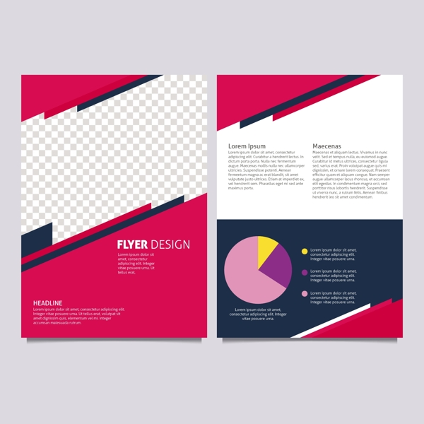 粉红色的商业手册设计