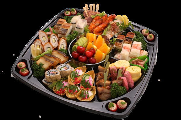 新鲜寿司拼盘料理美食产品实物