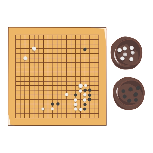 漂亮的象棋手绘插画