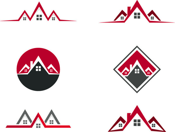 菱形和圆形别墅标志图片