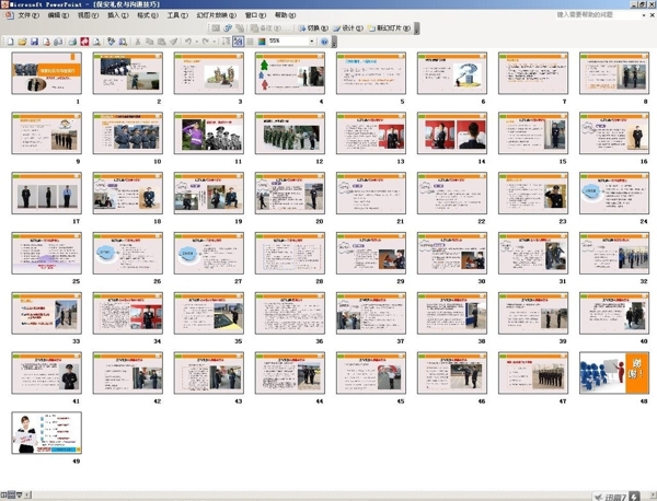 保安礼仪ppt模板