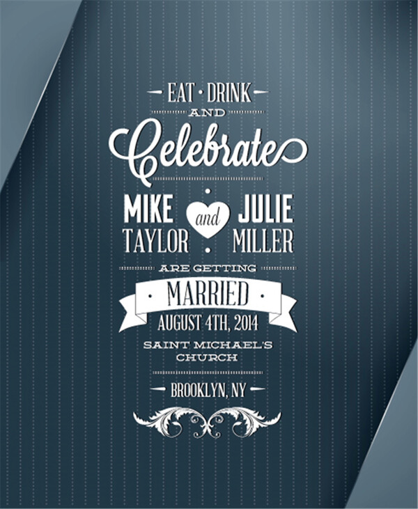 竖纹背景边框设计结婚纪念日图片