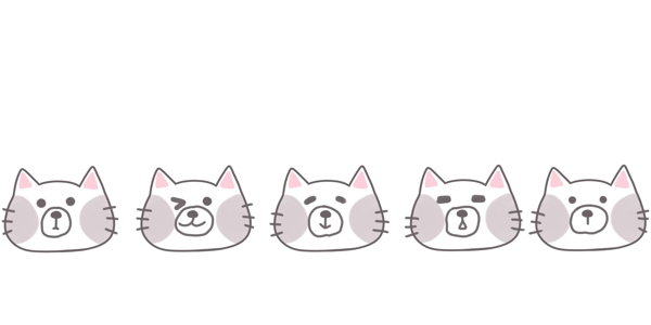 猫咪表情分割线插画