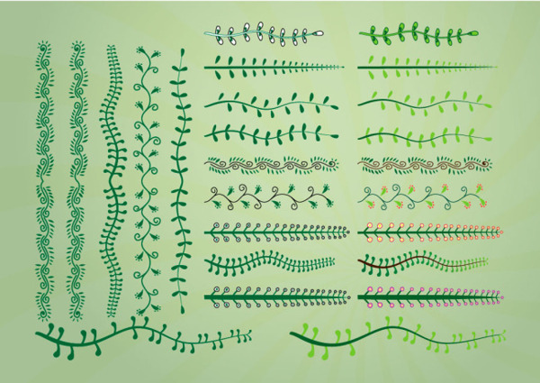 植物图案花边素材集合