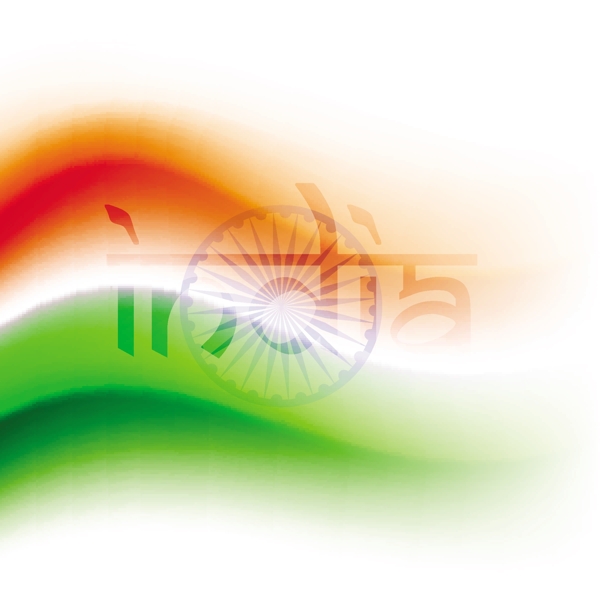 创造性的印度国旗波背景