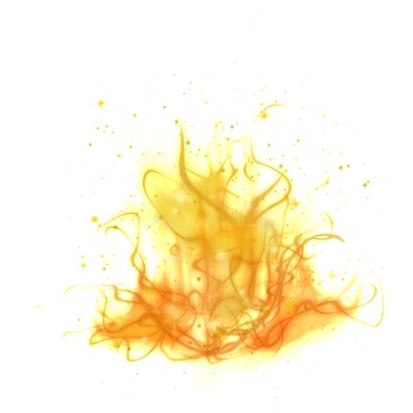 橙色抽象火焰免抠psd透明素材
