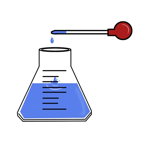 化学滴管装饰插画