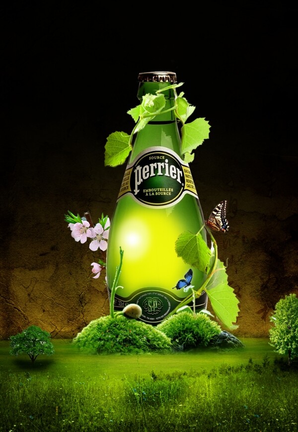 啤酒绿色海报