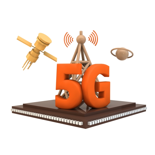 5G网络3D信号塔素材
