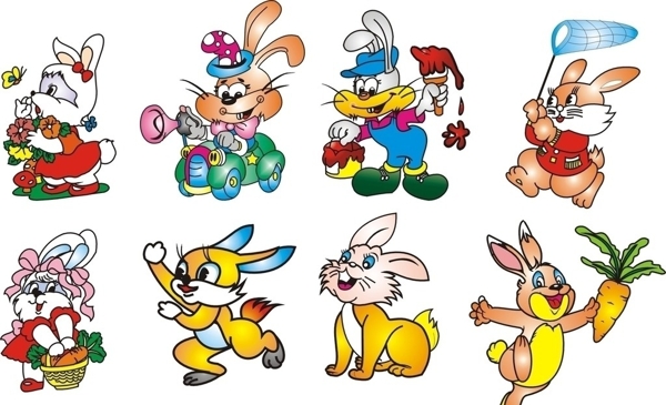 卡通兔兔子图片