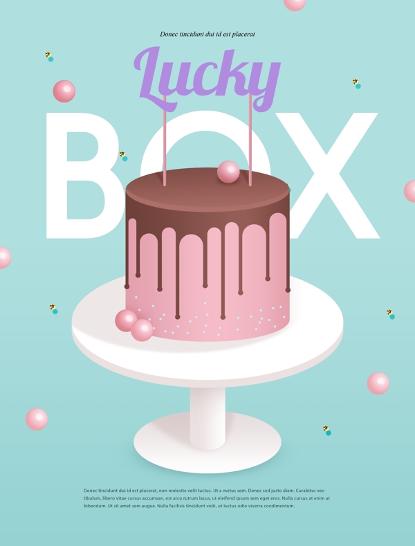 创意蛋糕礼盒海报设计