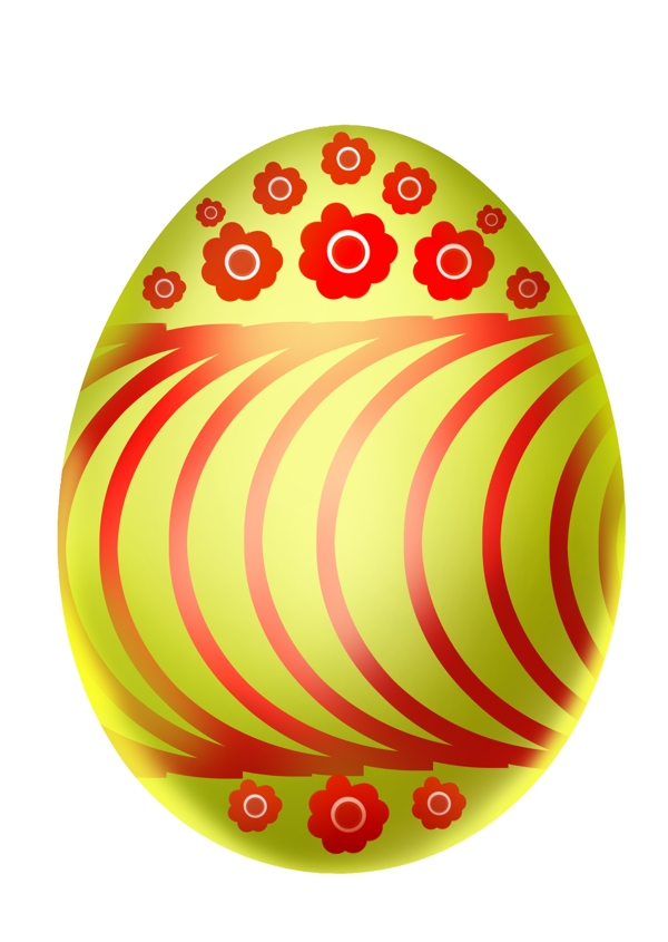 复活节红色的彩蛋插画