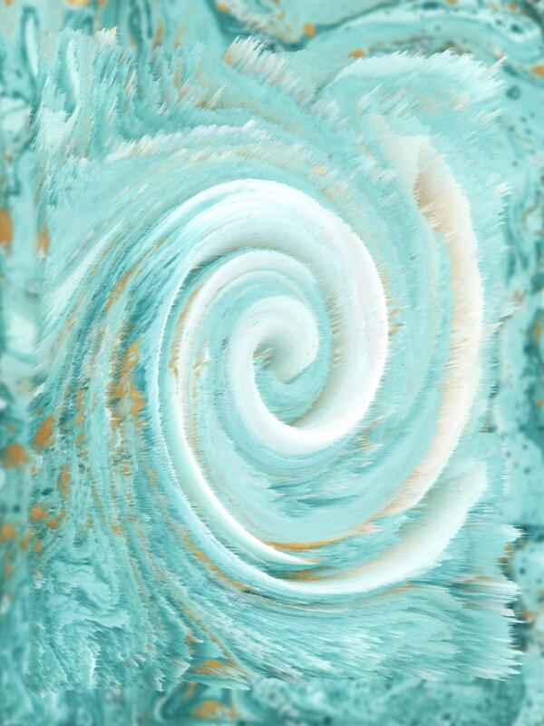蓝色3D漩涡抽象质感背景