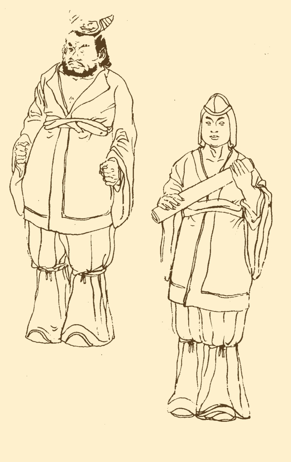 中国古代服饰白描
