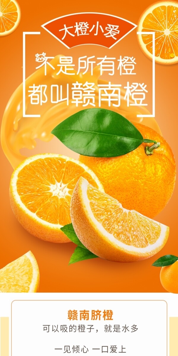 电商淘宝橙子水果生鲜详情页