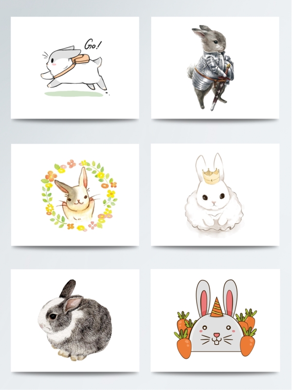 兔子元素图片个性设计