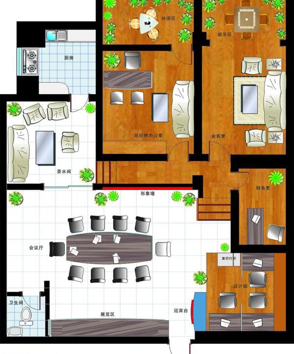 办公室室内平面设计图片