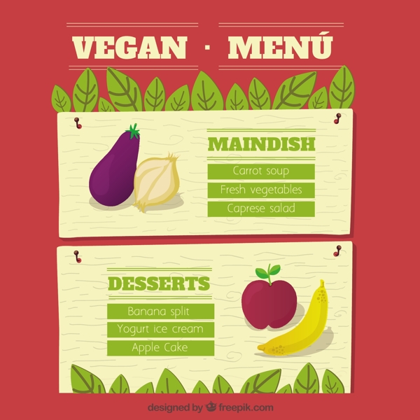 蔬菜卡片设计素材