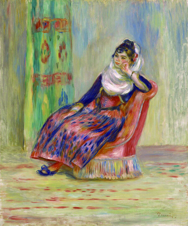 PierreAugusteRenoirAlgerianWoman1881法国画家皮埃尔奥古斯特雷诺阿PierreAugusteRenoir印象派人物油画