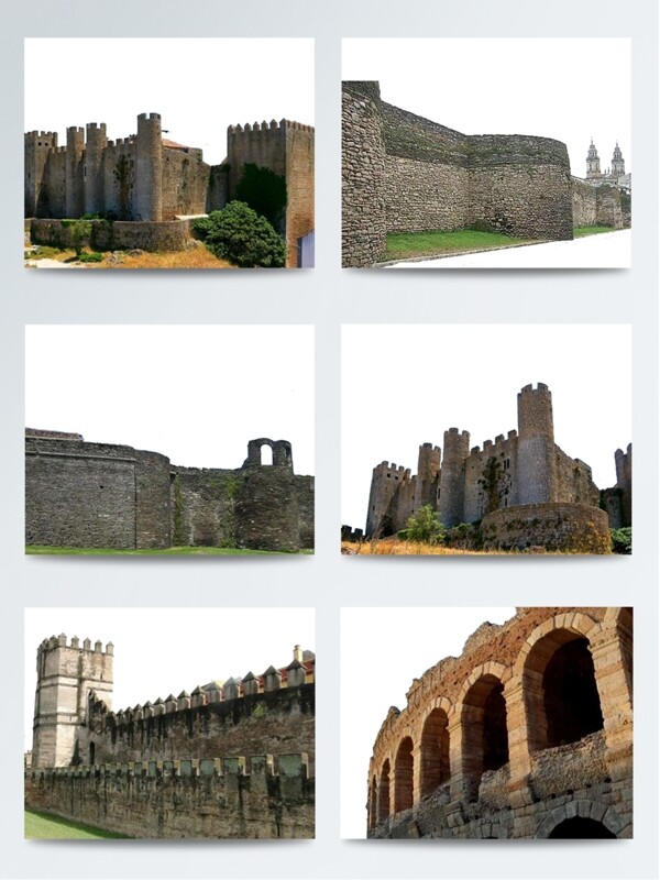 欧洲古罗马元素城墙建筑