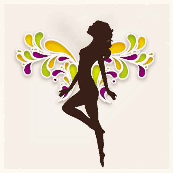 三八妇女节贺卡或海报以丰富多彩的花朵装饰的棕色背景一个棕色的轮廓设计