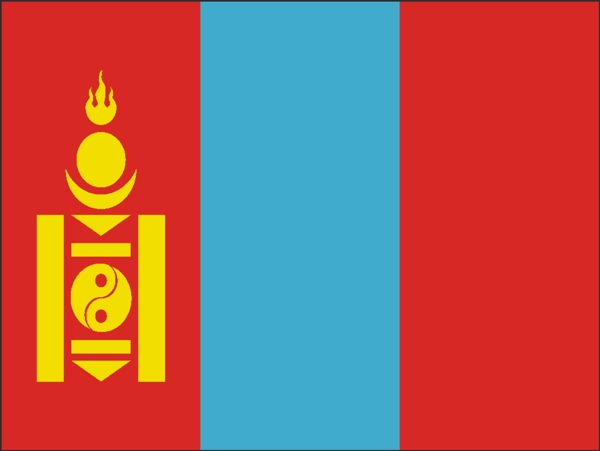矢量蒙古国旗