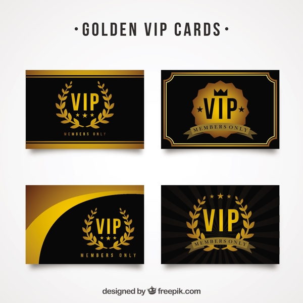 黄金VIP卡与复古风格的集合