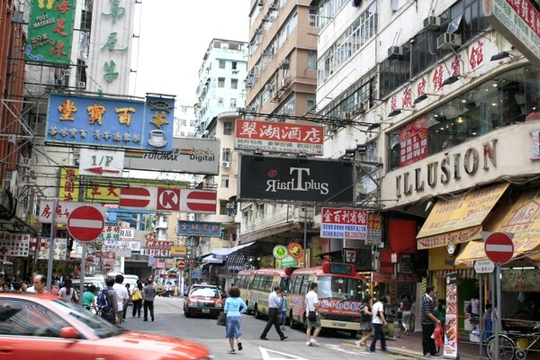 香港街道风情图片