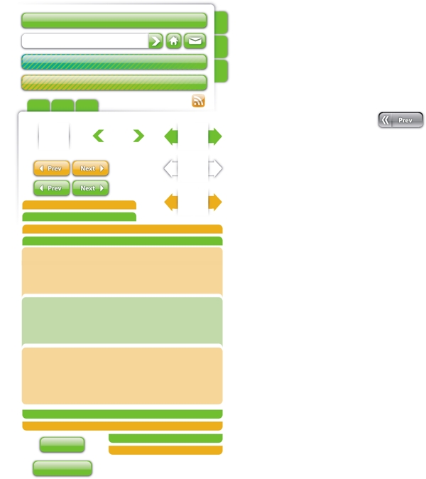 绿色光滑向量的WebUI工具包
