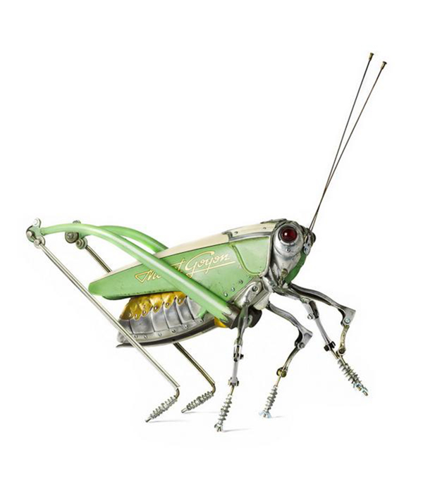 法国艺术家精致蒸汽朋克昆虫雕塑饰品JPG